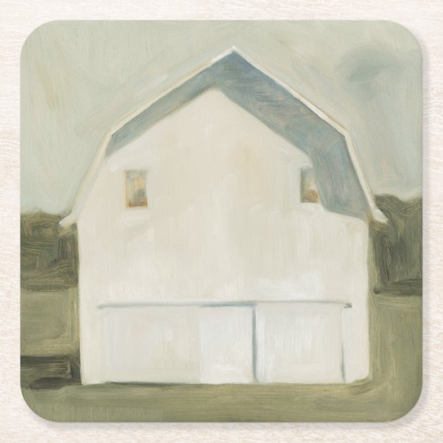 Serene Barn - White Underlägg Papper Kvadrat (Framsidan)