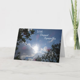 Serene Blå himmel med Sol Sympathy Greeting Card Kort
