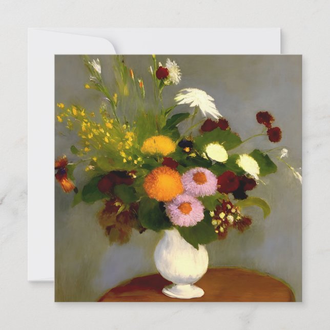 Serene Blommigt - ännu livstid Skriv ut Inbjudningar (Framsida)