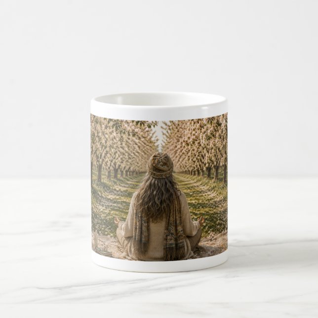 Serene Bloom Botanical Garden Mug Romantic Cottage Kaffemugg (Center)