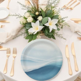 Serene Blue Abstract Wedding