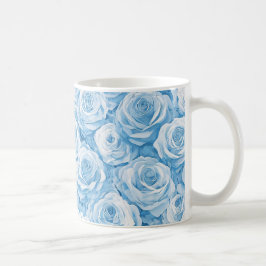 Serene Blue Blooms Kaffemugg