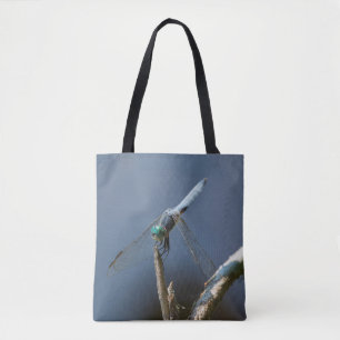 Serene blue draonfly tygkasse