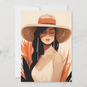 Serene Boho Porträtt kort