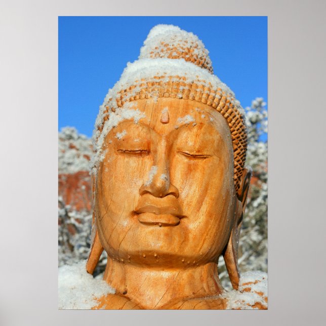 Serene Buddha ansikte Poster (Framsidan)