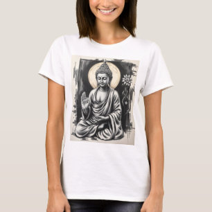 Serene Buddha - Charcarbon Art of Peace and Tranqu T Shirt
