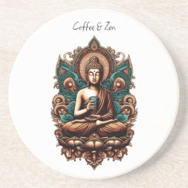 Serene Buddha, kaffe- och zenskulpturstat Underlägg