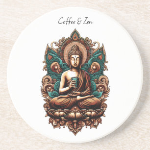 Serene Buddha, kaffe- och zenskulpturstat Underlägg