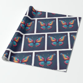 Serene Butterfly Wrapping Papper Presentpapper