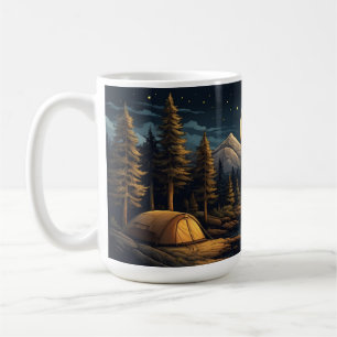 Serene Campfire Scene, naturområdet utomhus Kaffemugg