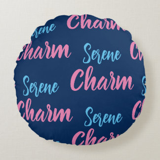 Serene charm Round Pillow Rund Kudde