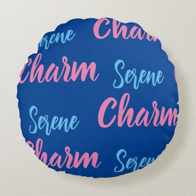 Serene Charm Round Pillow Rund Kudde (Framsidan)