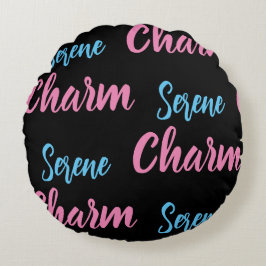 Serene Charm Round Pillow Rund Kudde