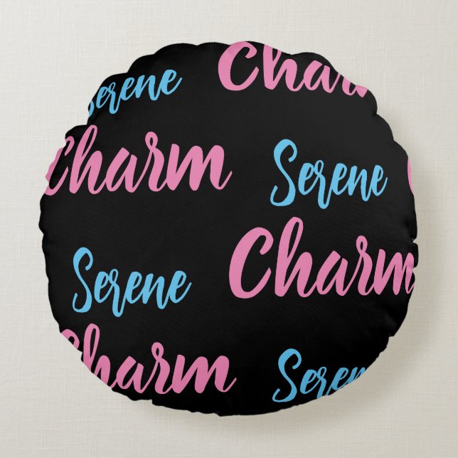 Serene Charm Round Pillow Rund Kudde (Framsidan)