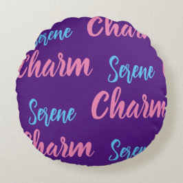 Serene Charm Round Pillow Rund Kudde