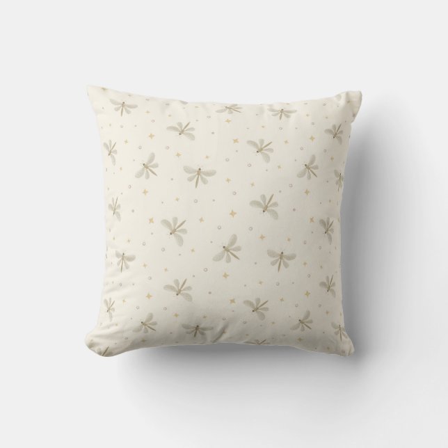 Serene Dragonflies Throw Pillow Kudde (Framsida)