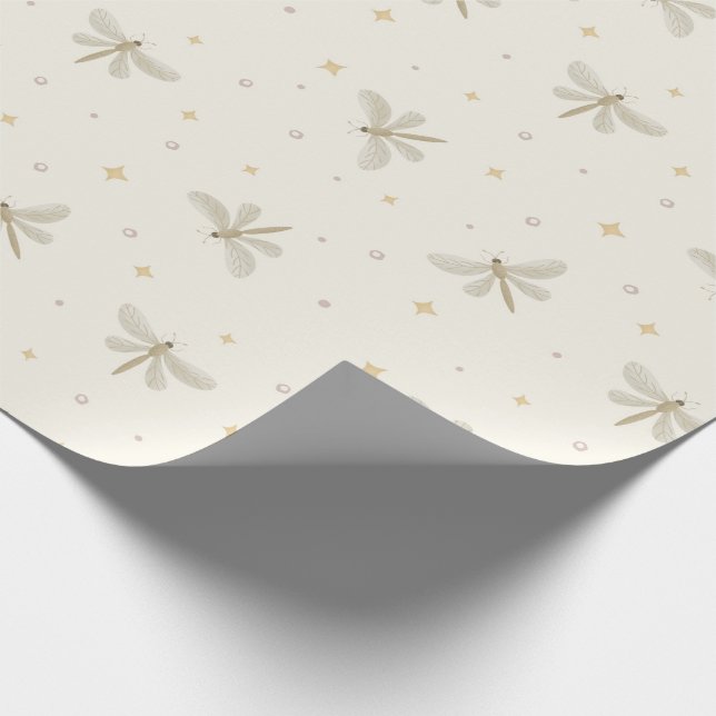 Serene Dragonflies Wrapping Paper Presentpapper (Hörn)