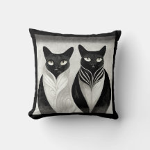 serene elegant cat-bröder dekorativ kudde