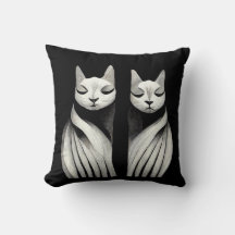 serene elegant cat sisters kattdjur syskon