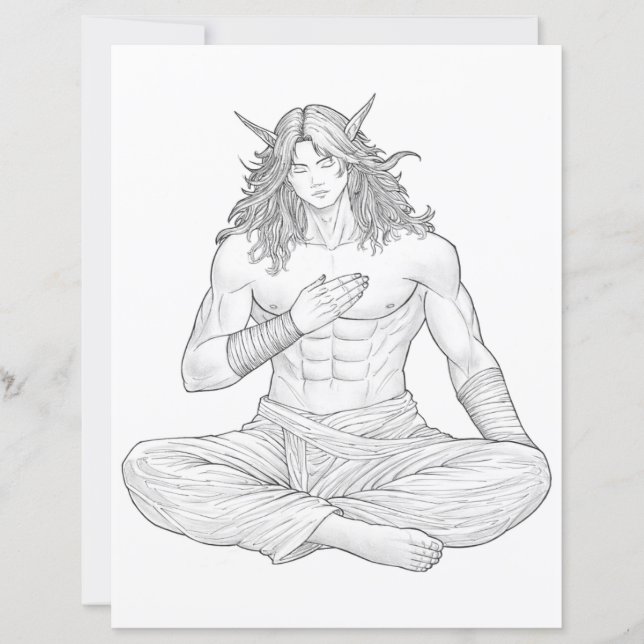 Serene Elf Warrior | Fantasy Anime Character Art (Framsida)