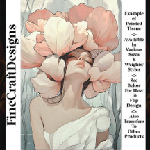 Serene Etheral Woman Coral, Cream CC1 Decoupage