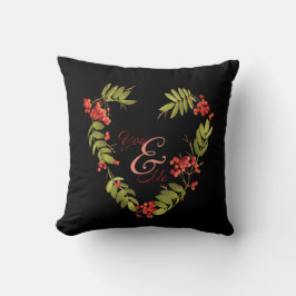 Serene evergreen design för hösten älskare kudde