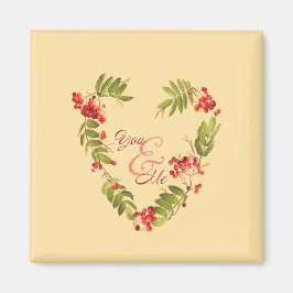 Serene evergreen design för hösten älskare magnet