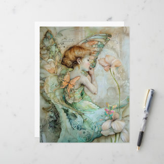 Serene Fairy A4-meddelande - födelsedag