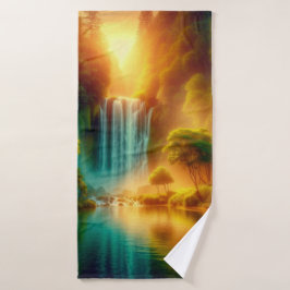 Serene Falls och Sjö Towel Design