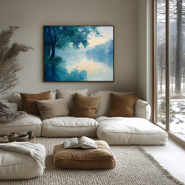 Serene Fauvist Sjö morgon - naturinspirerad Poster