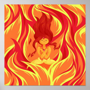 Serene Flame Princess Poster