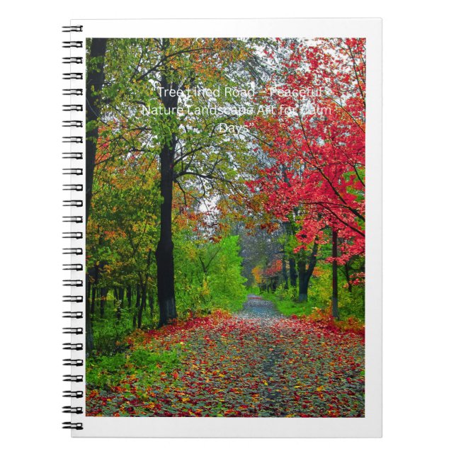 Serene Forest Notebook Cover - Peaceful Woodland  Anteckningsbok (Framsidan)