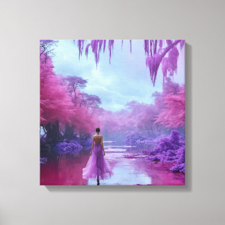"Serene Forest Väg - Naturens "Tranquilitet Poster Canvastryck