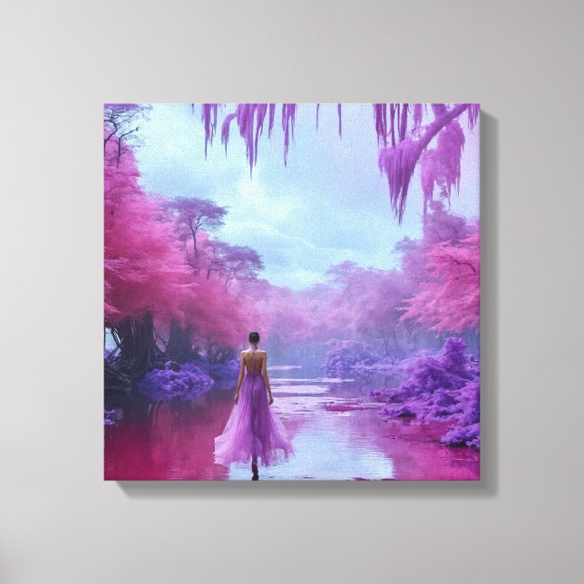 "Serene Forest Väg - Naturens "Tranquilitet Poster Canvastryck (Framsida)
