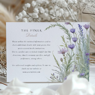 Serene Garden Herbs Bröllopsinformationskort Tilläggskort