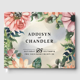 Serene Garden Wandeans: Pastel Blommigt Elegance Gästböcker