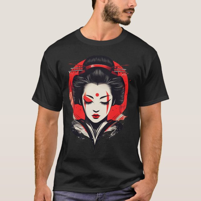 Serene Geisha Essence T Shirt (Framsida)