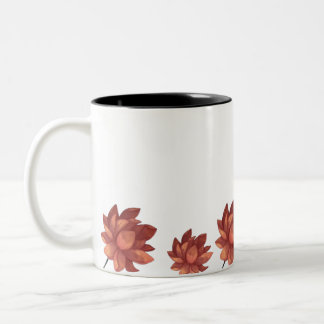 Serene Girl & Pink Lotus Flower Mug Två-Tonad Mugg