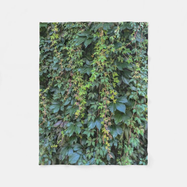 Serene Grönt Ivy Wall Hanging Vines Plant Löv Fleecefilt (Framsidan)