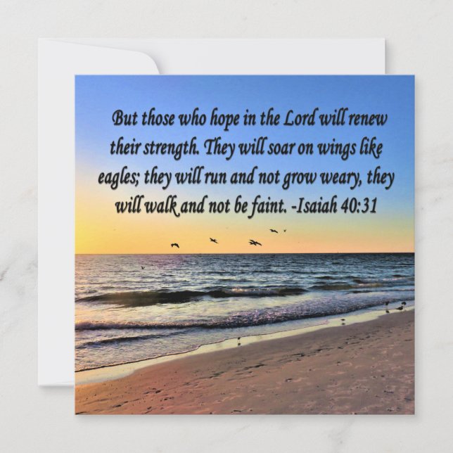 SERENE ISAIAH 40:31 SCRIPTURE DESIGN INBJUDNINGAR (Framsida)