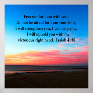 SERENE ISAIAH 41:10 SUNRISE PHOTO POSTER