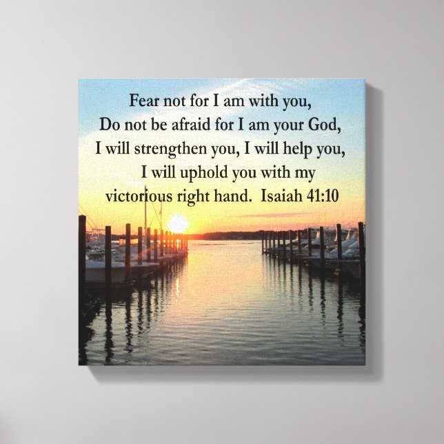 SERENE ISAIAH 41:10 SUNSET PHOTO DESIGN CANVASTRYCK (Framsida)