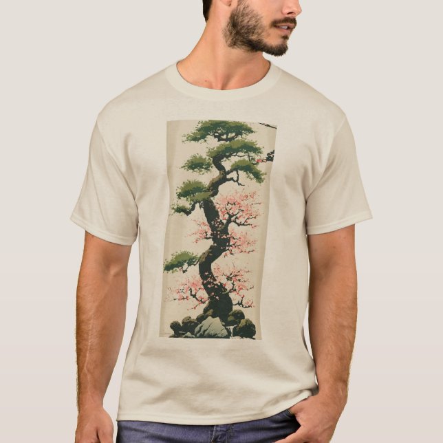 Serene Japanska Garden T-Shirt (Framsida)