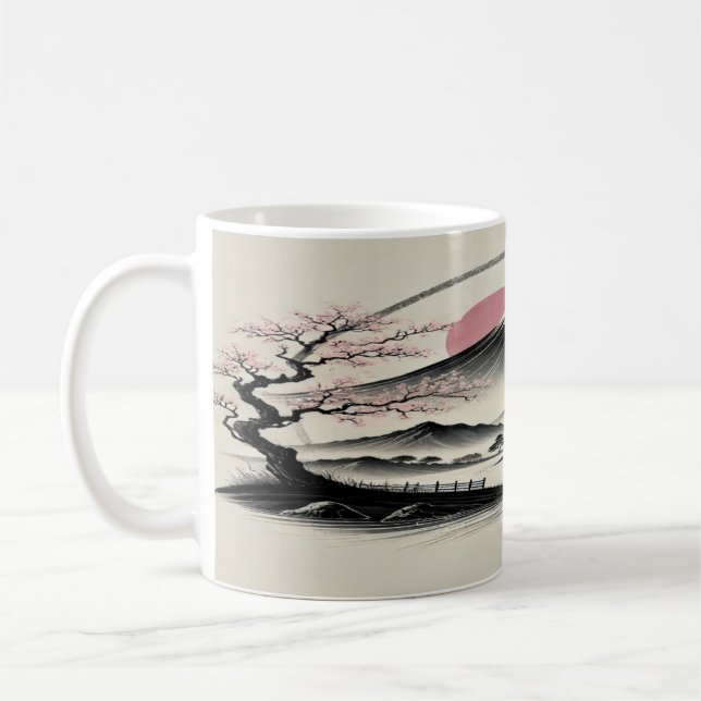 Serene Japanskt liggande Kaffemugg (Vänster)