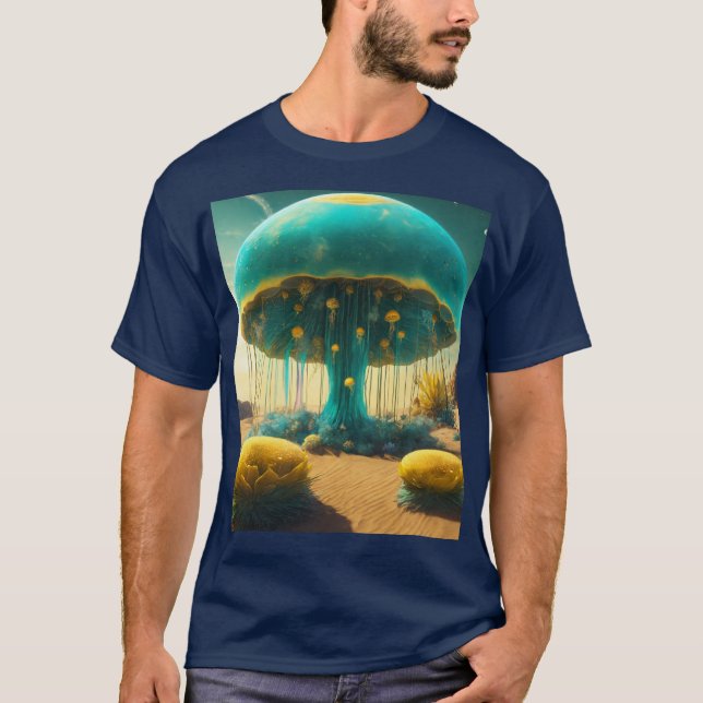 Serene Jellyfish Tranquilitet T-Shirt (Framsida)