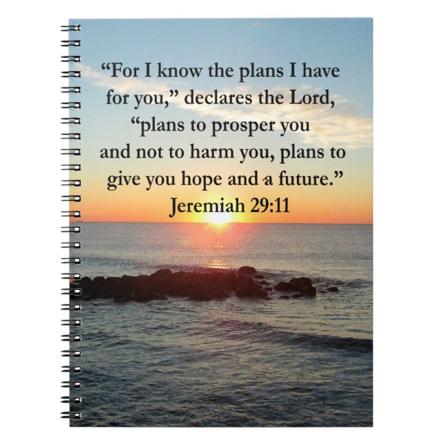 SERENE JEREMIAH 29:11 SUNRISE ANTECKNINGSBOK MED SPIRAL (Framsidan)