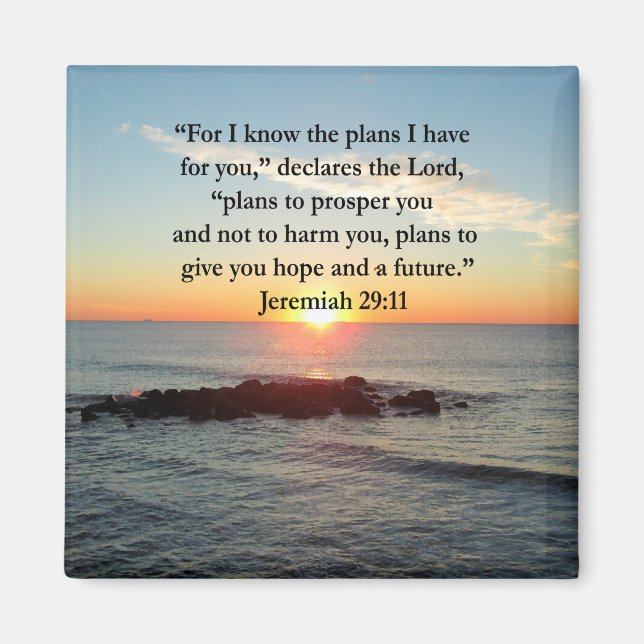 SERENE JEREMIAH 29:11 SUNRISE MAGNET (Framsidan)