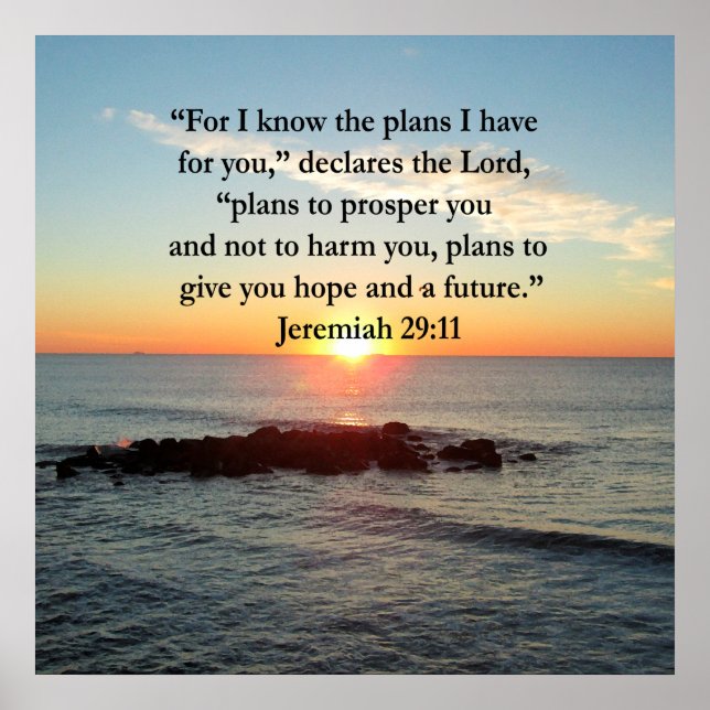 SERENE JEREMIAH 29:11 SUNRISE POSTER (Framsidan)