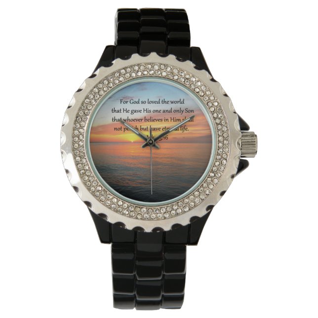 SERENE JOHN 3:16 SUNRISE PHOTO ARMBANDSUR (Framsida)
