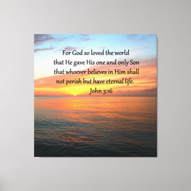 SERENE JOHN 3:16 SUNRISE PHOTO CANVASTRYCK (Framsida)